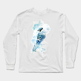 Blue Jay rainy day Long Sleeve T-Shirt